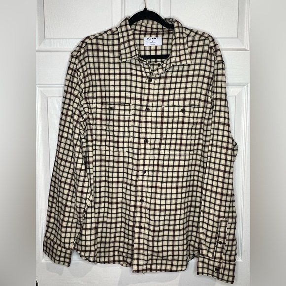 NWT - Old Navy Men’s double-brushed button down flannel shirt - plaid - Size XL - Picture 1 of 7